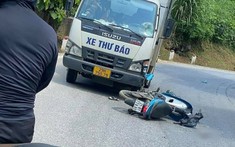Video: Cô gái đi xe máy vượt ẩu, đối đầu xe thư báo trên quốc lộ 70
