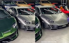 Lộ video quay lại siêu xe Lamborghini Huracan EVO xuất hiện trong garage toàn hàng khủng ở Tp.HCM