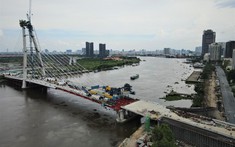 Hợp long cầu Thủ Thiêm 2, nối liền hai bờ sông Sài Gòn