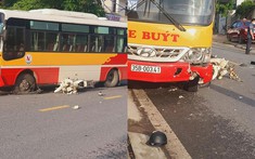 Video: Xe buýt va chạm với xe máy, nam sinh tử vong trên đường đến trường tại Ninh Bình