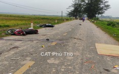 Phú Thọ: 4 xe máy tông nhau kinh hoàng trong đêm Trung thu, 5 thanh, thiếu niên tử vong