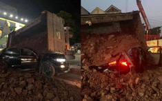 Video quay khoảnh khắc xe ben lật ngang, đè trúng Hyundai Tucson khiến 1 người tử vong tại Thái Nguyên