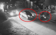 Video quay khoảnh khắc xe bán tải vượt ẩu khiến người điều khiển xe máy giật mình, té ngã