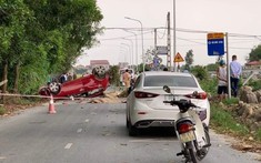 Video: Khoảnh khắc chiếc Kia Cerato va chạm với xe ben tại Bắc Ninh khiến 5 người thương vong