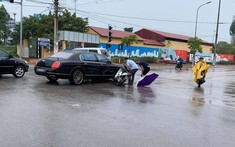 Bắc Giang: Va chạm với xe Bentley, cư dân mạng hóng "cái kết" dành cho 2 người chạy xe máy