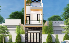 Thiết kế nhà ống 2 tầng 1 tum, mặt tiền 4,75m