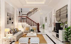 Thiết kế biệt thự 2 tầng mái Thái trên đất chỉ có một mặt thoáng
