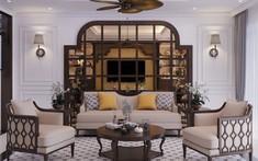 Nội thất Indochine độc đáo, ấn tượng trong căn nhà phố 3 tầng
