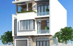 9 mẫu nhà ống 3 tầng hiện đại có gara ô tô tiện lợi