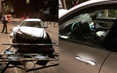 Gia Lai: Nát bét đầu xe sau khi tông dải phân cách, VinFast LUX A2.0 không bung túi khí