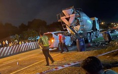 Bình Dương: Tài xế xe bồn trộn bê tông bị xe MPV tông tử vong
