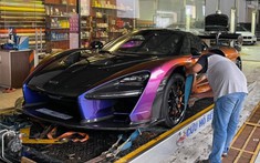Xuất hiện hình ảnh McLaren Senna của Hoàng Kim Khánh sang Campuchia để bảo dưỡng, màu sơn vẫn là tuyệt phẩm