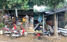 Video: Xe tải lao vào nhà dân bên đường trên Quốc lộ 2, hai người bị thương nặng