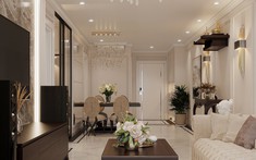 Nội thất tân cổ điển sang trọng trong căn hộ 83m2 ai ngắm cũng ước ao