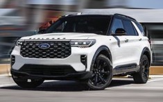 SUV cỡ lớn Ford Explorer 2022 "hiện nguyên hình" với thiết kế đầu xe mới