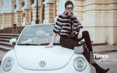 Cô nàng kiêu sa bên Volkwagen Beetle Convertible