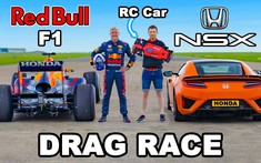 Theo dõi kết quả thú vị trong cuộc đua drag giữ xe F1, xe điều khiển từ xa, và Honda NSX