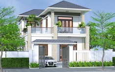 Mẫu biệt thự 2 tầng 4 phòng ngủ dành cho gia đình 3 thế hệ