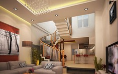 Mẫu nhà phố 3 tầng thoáng đẹp trên diện tích đất 50m2