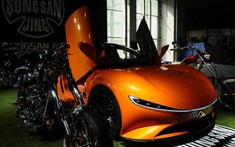 Songsan Motors SS GT - Mẫu concept coupe 4 cửa chạy điện, có cánh cửa như Lamborghini