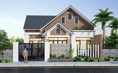 Mẫu nhà cấp 4 chữ L ở nông thôn đẹp, hiện đại với chi phí xây dựng hợp lý