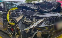 Video: Xe BMW nát bét đầu xe sau tai nạn dối đầu với xe tải ở Hà Nội