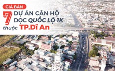 Giá bán 7 dự án căn hộ dọc Quốc lộ 1K thuộc TP.Dĩ An