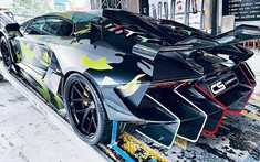 Siêu bò Lamborghini Aventador độ Duke Dynamics cực khủng đã hoàn thiện, màu áo rằn ri cá tính với carbon trần