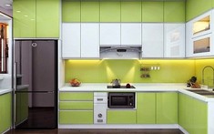 Xu hướng sử dụng kính màu ốp bếp