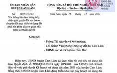 Cam Lâm, Khánh Hòa: Dừng chuyển đổi mục đích sử dụng đất