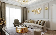 Nội thất tân cổ điển tinh tế trong căn hộ 3 phòng ngủ nhiều người ước ao