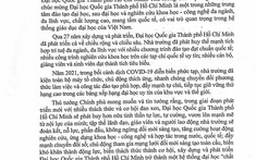 Xây dựng và phát triển ĐHQG TPHCM trở thành hệ thống đại học chất lượng cao
