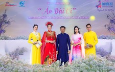 Những thiết kế áo dài được NTK Vũ Thảo Giang sử dụng nguyên tác của gốm sứ Việt cổ ở các cung điện lăng tẩm