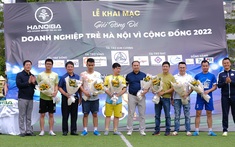 Bắt đầu hành trình đi tìm ngôi vương Giải bóng đá Doanh nghiệp Trẻ Hà Nội “Vì Cộng Đồng” 2022