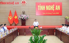 Thủ tướng: Tiếp tục đào sâu suy nghĩ, thúc đẩy tư duy đổi mới, tầm nhìn chiến lược để đưa Nghệ An trở thành tỉnh mạnh