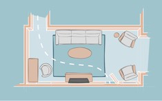 Phòng khách vừa hẹp vừa sâu như hành lang thì bố trí sao cho hoàn hảo?