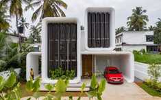 Nhà 2 khối bo góc lạ mắt với ý tưởng trò chơi xếp gạch cổ điển tại Ấn Độ