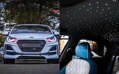 Kia Soluto được chủ xe chi hơn trăm triệu đồng "lột xác" từ trong ra ngoài, điểm nhấn là body kit hầm hố và trần xe đầy sao