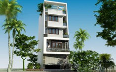 Thiết kế nhà ống 4 tầng kết hợp ở với kinh doanh