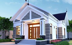 Mẫu nhà cấp 4 mái Thái vùng ngoại ô yên bình
