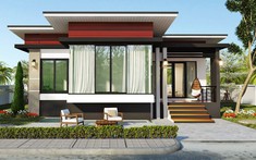 Mẫu nhà ống 1 tầng ở nông thôn sang trọng, hiện đại hợp túi tiền