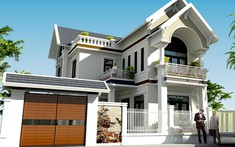 Mẫu thiết kế biệt thự 2 tầng chữ L sang trọng