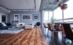 Xu hướng sàn nhà: Ý tưởng độc lạ từ việc kết hợp các vật liệu khác nhau