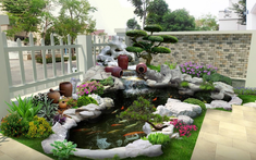 Trang trí sân vườn bằng chum vại  - tạo nét đẹp dân giã