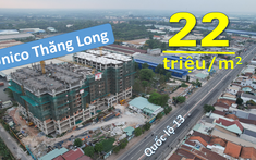 Soi dự án Unico Thăng Long nằm dọc quốc lộ 13, có giá bán 22 triệu đồng/m2