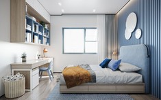Nhà ống 2,5 tầng phong cách hiện đại cho gia đình 3 thế hệ