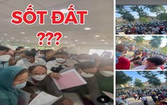 Chờ đợi từ 4 giờ sáng, chen lấn xô đẩy để công chứng đất, liệu có sốt đất?