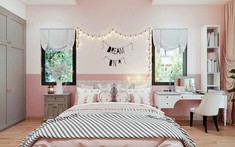 Căn hộ 2 phòng ngủ của mẹ và con gái với nội thất hồng phấn xinh yêu