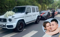 Video: Diễn viên Phương Trinh Jolie được chồng mang Mercedes-AMG G63 cùng dàn xe sang rước dâu