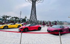 Đoàn siêu xe hơn 10 chiếc được mang xuống Thái Nguyên phục vụ sự kiện Hoa hậu Thế giới Việt Nam 2022